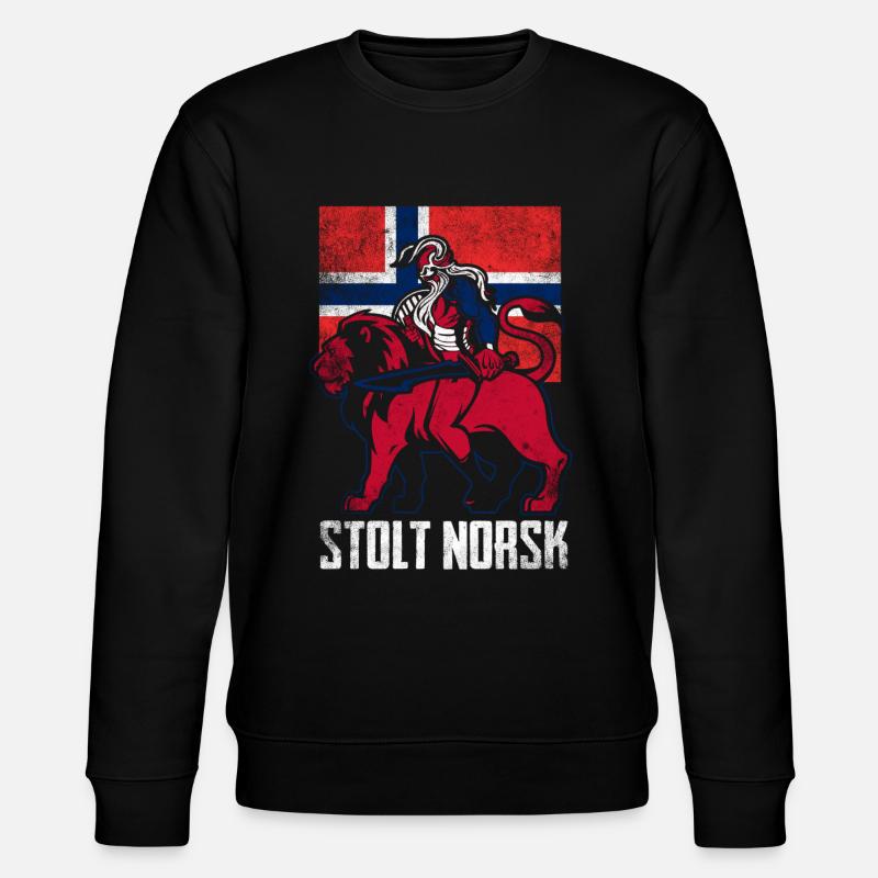 Stolzer Norweger - Stanley/Stella Unisex Bio-Sweatshirt CHANGER  - Schwarz