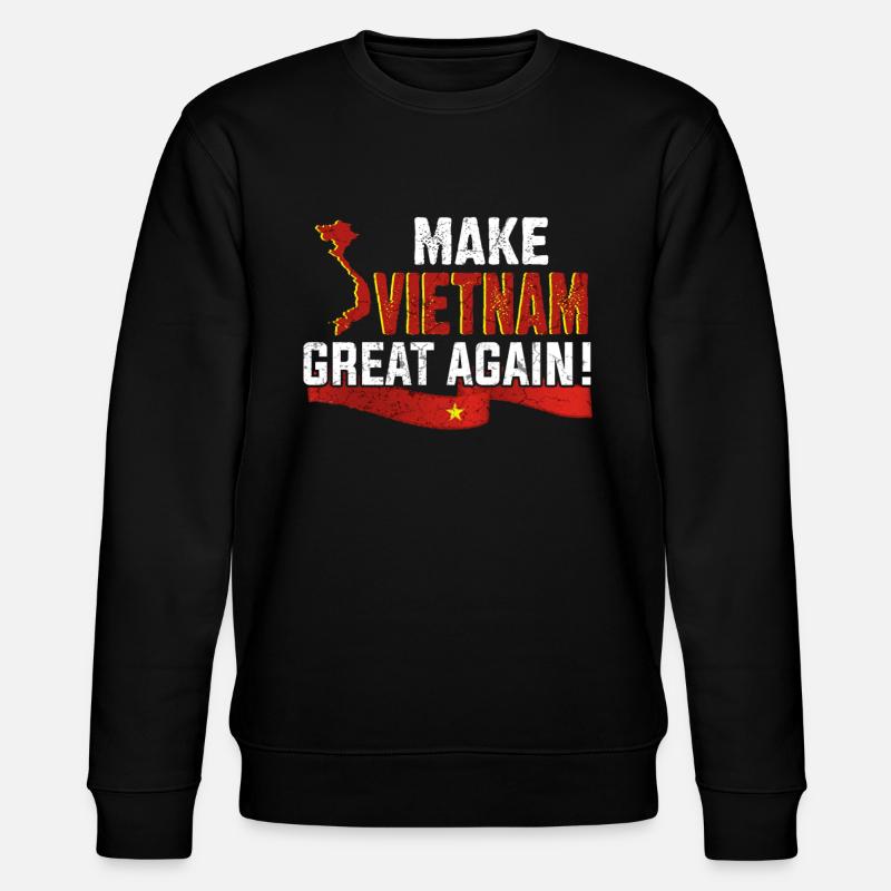 Make Vietnam great again - Stanley/Stella CHANGER Unisex Organic Sweatshirt - black