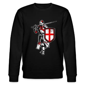 English knights - Stanley/Stella CHANGER Unisex Organic Sweatshirt - black - Front - Nik (191cm) & Marisol (170cm)