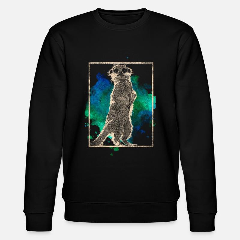Erdmännchen - Stanley/Stella Unisex Bio-Sweatshirt CHANGER  - Schwarz