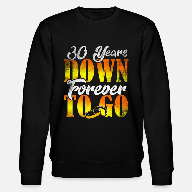 30th wedding anniversary - Stanley/Stella CHANGER Unisex Organic Sweatshirt - black