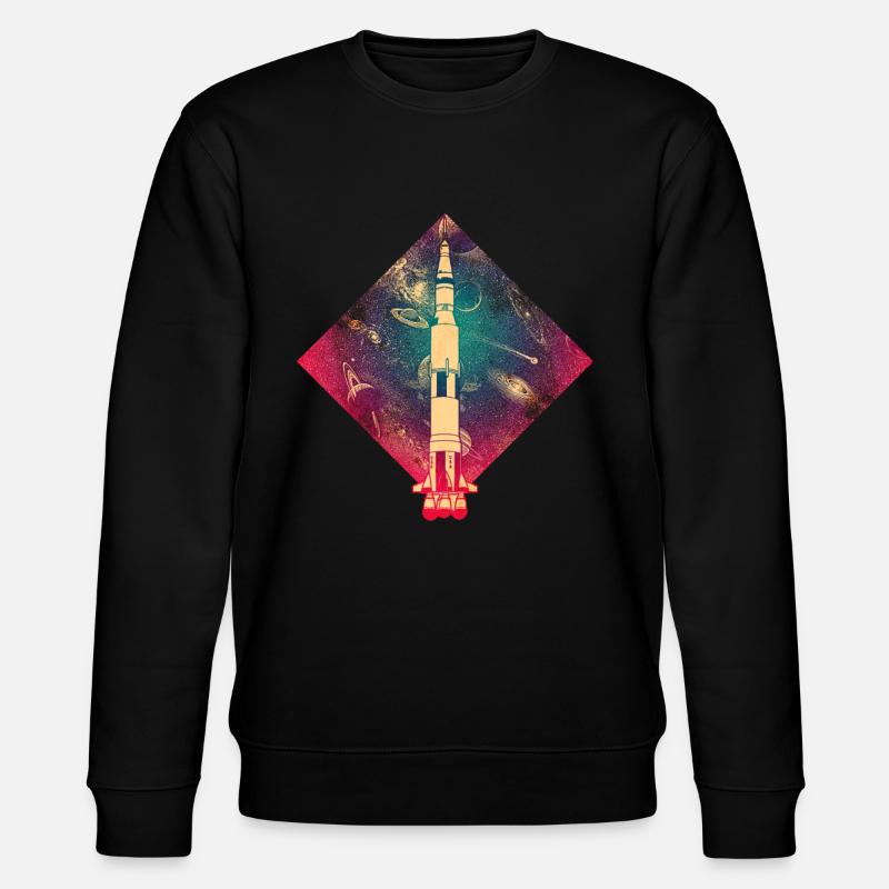 Saturn V Rakete - Stanley/Stella Unisex Bio-Sweatshirt CHANGER  - Schwarz