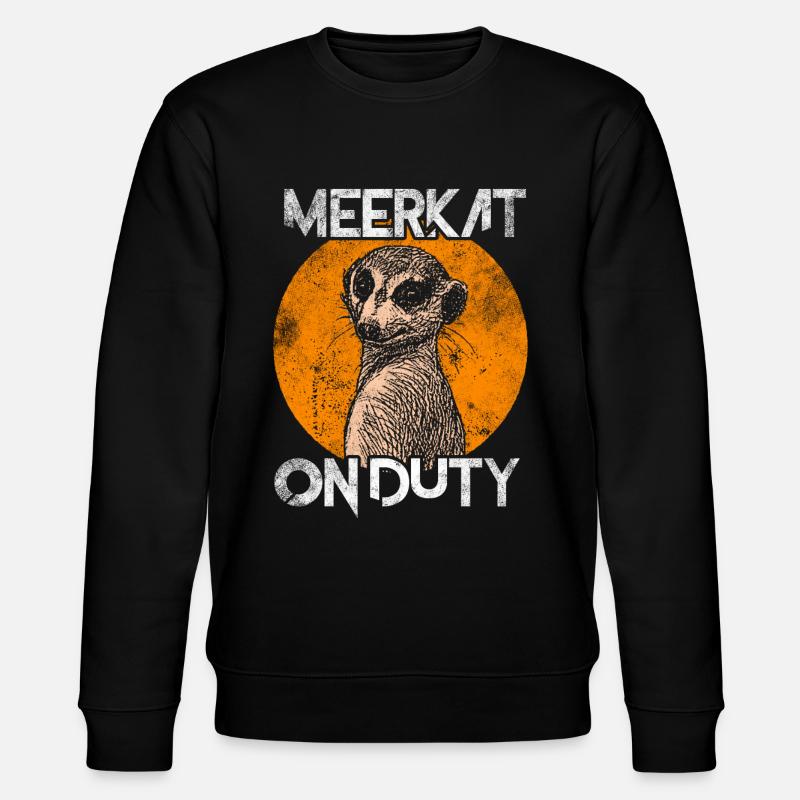 Erdmännchen - Stanley/Stella Unisex Bio-Sweatshirt CHANGER  - Schwarz