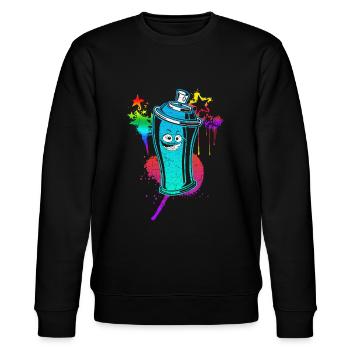 Graffiti - Sweat bio CHANGER Stanley/Stella Unisexe - noir - Devant - Nik (191cm) & Marisol (170cm)