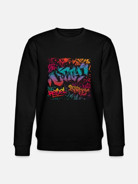 Graffiti konst - Ekologisk sweatshirt CHANGER unisex från Stanley/Stella - svart