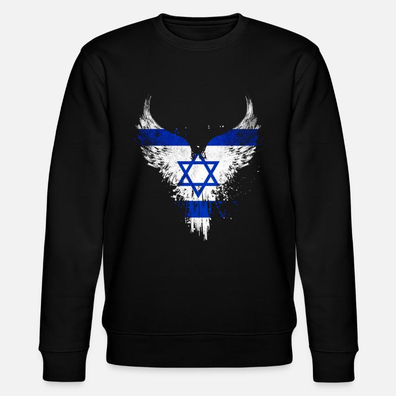 Israel Flagge - Stanley/Stella Unisex Bio-Sweatshirt CHANGER  - Schwarz