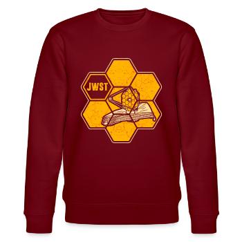 James Webb Weltraumteleskop - Stanley/Stella Unisex Bio-Sweatshirt CHANGER  - Burgunderrot - Vorne - Nik (191cm) & Marisol (170cm)