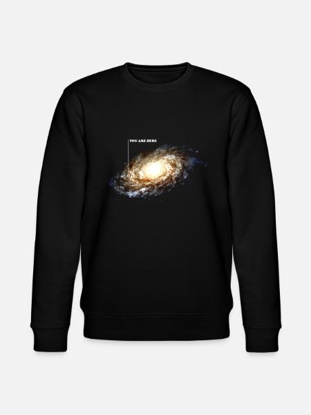 Du er her i galaksen - Stanley/Stella økologisk unisex-sweatshirt CHANGER  - sort