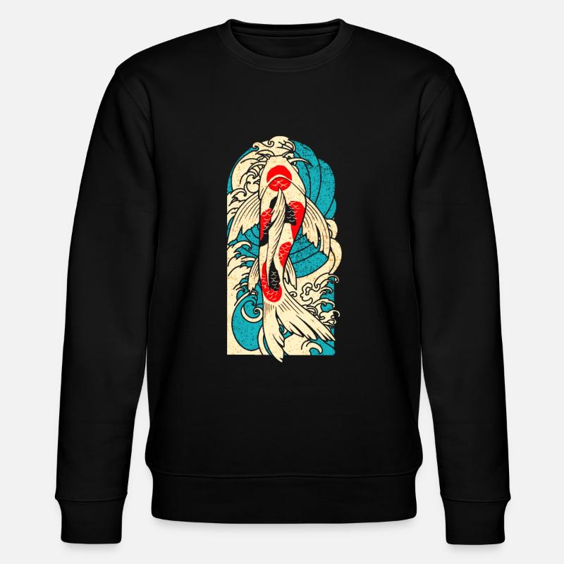 Koi Fish Japan - Stanley/Stella CHANGER Unisex Organic Sweatshirt - black