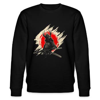 Samurai - Stanley/Stella Unisex Bio-Sweatshirt CHANGER  - Schwarz - Vorne - Nik (191cm) & Marisol (170cm)