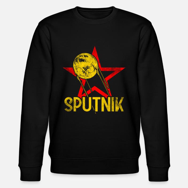 Sputnik 1 Satellite - Stanley/Stella CHANGER Unisex Organic Sweatshirt - black