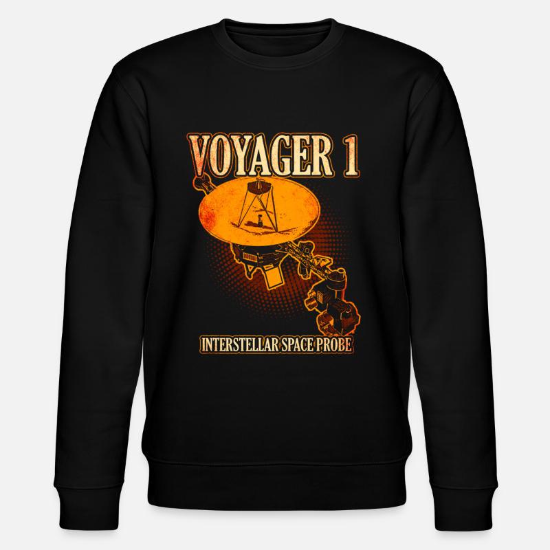 Voyager 1 Space Probe - Stanley/Stella CHANGER Unisex Organic Sweatshirt - black