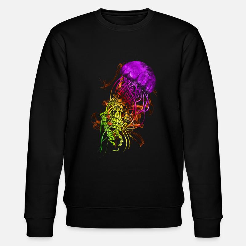 Bunte Qualle - Stanley/Stella Unisex Bio-Sweatshirt CHANGER  - Schwarz