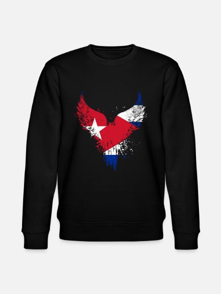 Cuba Flag - Stanley/Stella CHANGER Unisex Organic Sweatshirt - black