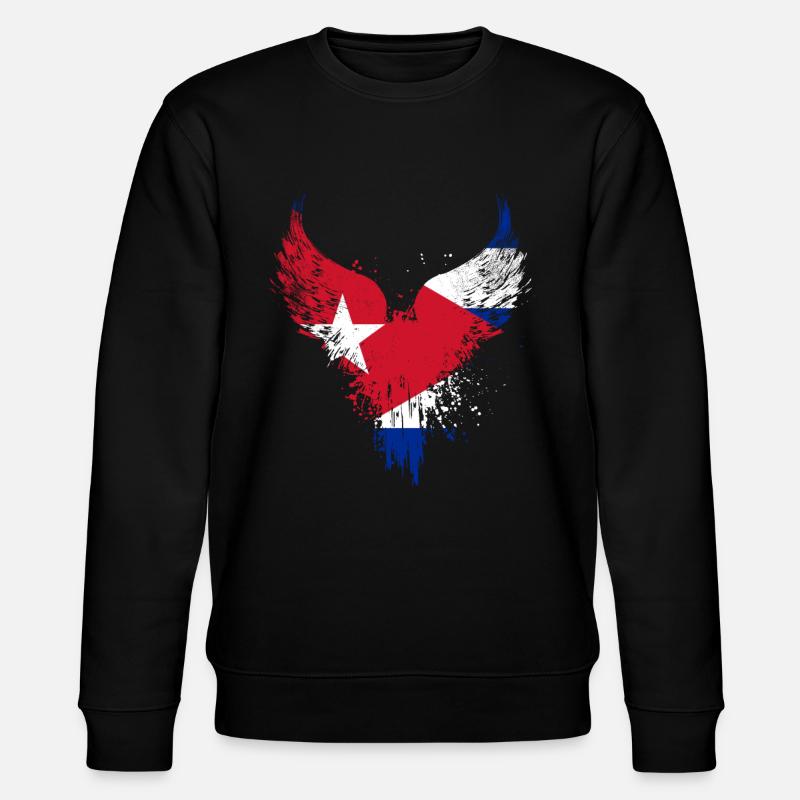 Kuba Flagge - Stanley/Stella Unisex Bio-Sweatshirt CHANGER  - Schwarz