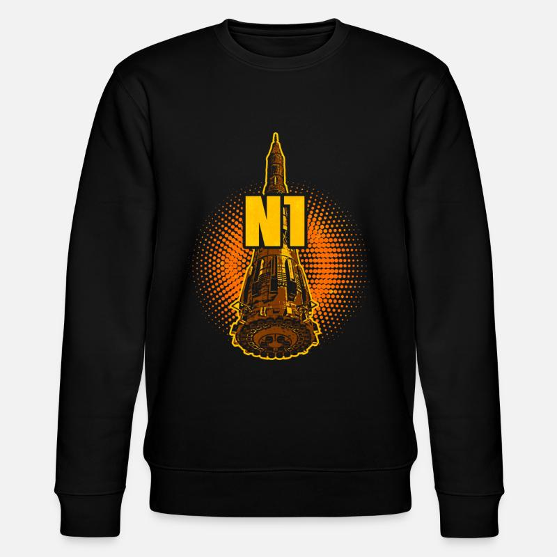 N1 Rakete Sowjetunion - Stanley/Stella Unisex Bio-Sweatshirt CHANGER  - Schwarz