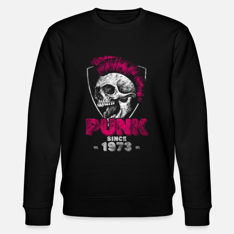 Punk seit 1973 - Stanley/Stella Unisex Bio-Sweatshirt CHANGER  - Schwarz