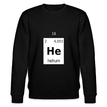 Krypto Crypto Helium Mining HNT Bitcoin Blockchain - Stanley/Stella Unisex Bio-Sweatshirt CHANGER  - Schwarz - Vorne - Nik (191cm) & Marisol (170cm)