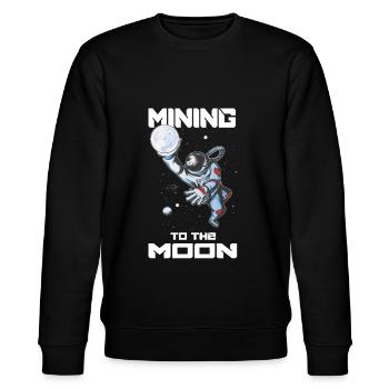 Krypto Crypto Helium Mining HNT Bitcoin Blockchain - Stanley/Stella Unisex Bio-Sweatshirt CHANGER  - Schwarz - Vorne - Nik (191cm) & Marisol (170cm)