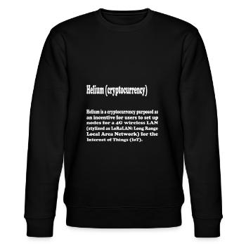 Krypto Crypto Helium Mining HNT Bitcoin Blockchain - Stanley/Stella Unisex Bio-Sweatshirt CHANGER  - Schwarz - Vorne - Nik (191cm) & Marisol (170cm)