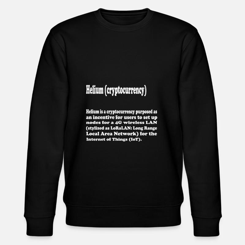 Krypto Crypto Helium Mining HNT Bitcoin Blockchain - Stanley/Stella CHANGER Unisex Organic Sweatshirt - black