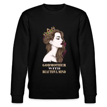 Godmother Aunt Godmother Baptismal Godchild - Stanley/Stella CHANGER Unisex Organic Sweatshirt - black - Front - Nik (191cm) & Marisol (170cm)