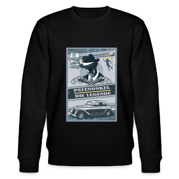 Herren Patenonkel Pate Patenschaft Onkel Patenkind - Stanley/Stella Unisex Bio-Sweatshirt CHANGER  - Schwarz - Vorne - Nik (191cm) & Marisol (170cm)