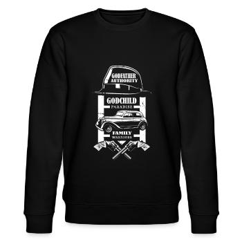 Herren Patenonkel Pate Patenschaft Onkel Patenkind - Stanley/Stella Unisex Bio-Sweatshirt CHANGER  - Schwarz - Vorne - Nik (191cm) & Marisol (170cm)
