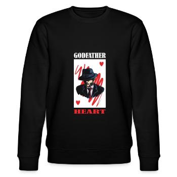 Herren Patenonkel Pate Patenschaft Onkel Patenkind - Stanley/Stella Unisex Bio-Sweatshirt CHANGER  - Schwarz - Vorne - Nik (191cm) & Marisol (170cm)