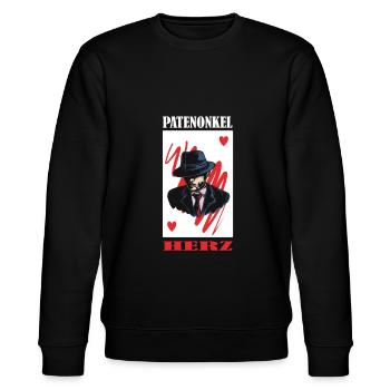 Herren Patenonkel Pate Patenschaft Onkel Patenkind - Stanley/Stella Unisex Bio-Sweatshirt CHANGER  - Schwarz - Vorne - Nik (191cm) & Marisol (170cm)