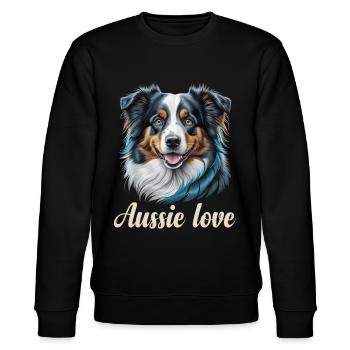 Aussie Love - Stanley/Stella CHANGER Unisex Organic Sweatshirt - black - Front - Nik (191cm) & Marisol (170cm)