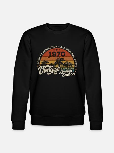 Vintage 1970's Birthday Retro 1970's - Stanley/Stella CHANGER Unisex Organic Sweatshirt - black