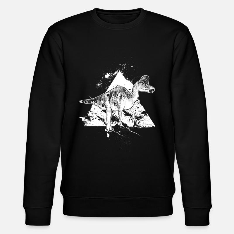 Dinosaurier Dinoliebe Hadrosaurus Urzeit Asteroid - Stanley/Stella Unisex Bio-Sweatshirt CHANGER  - Schwarz