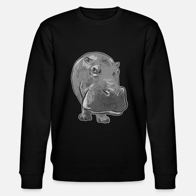 Hippo - Stanley/Stella CHANGER Unisex Organic Sweatshirt - black