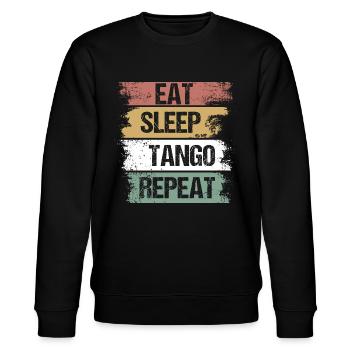 Eat - Sleep - Tango - Danse - Cadeau - Humour - Sweat bio CHANGER Stanley/Stella Unisexe - noir - Devant - Nik (191cm) & Marisol (170cm)