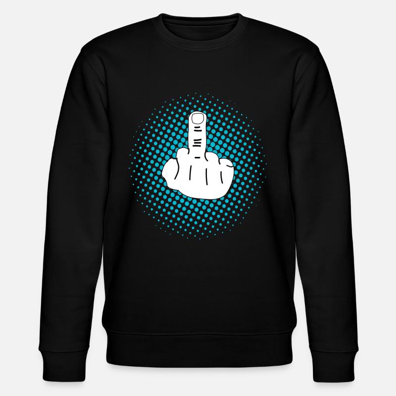 Mittelfinger Design - Stanley/Stella Unisex Bio-Sweatshirt CHANGER - Schwarz