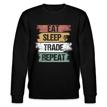 Trader - Trade - Money - Payment - Gift - Stanley/Stella CHANGER Unisex Organic Sweatshirt - black - Front - Nik (191cm) & Marisol (170cm)