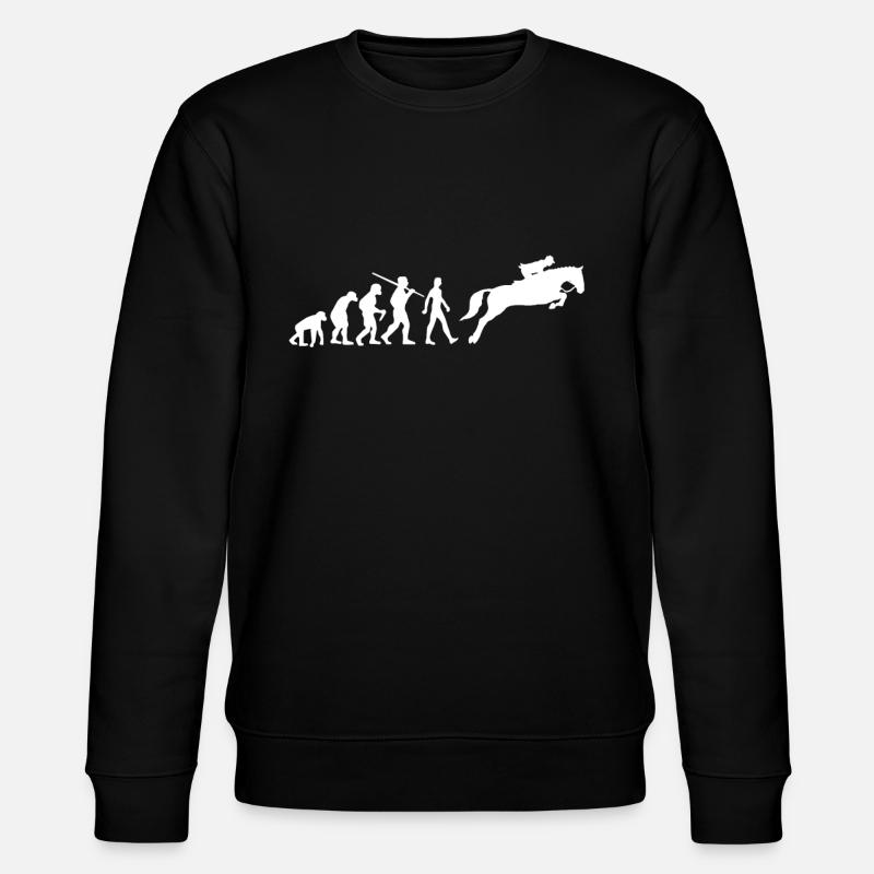 Cavalli da corsa evolution - Felpa ecologica unisex CHANGER di Stanley/Stella - nero