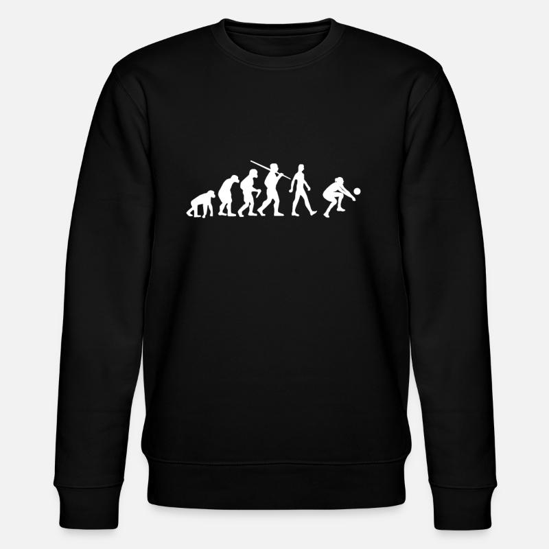 Volleyball evolution volleyball player - Stanley/Stella CHANGER Unisex Organic Sweatshirt - black