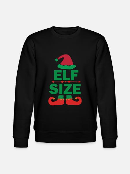 Lustiges Elfengröße Christmas Design - Stanley/Stella Unisex Bio-Sweatshirt CHANGER  - Schwarz