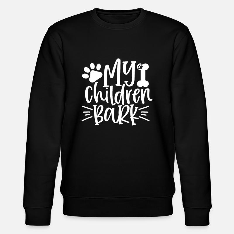 Meine Kinder bellen - Stanley/Stella Unisex Bio-Sweatshirt CHANGER  - Schwarz