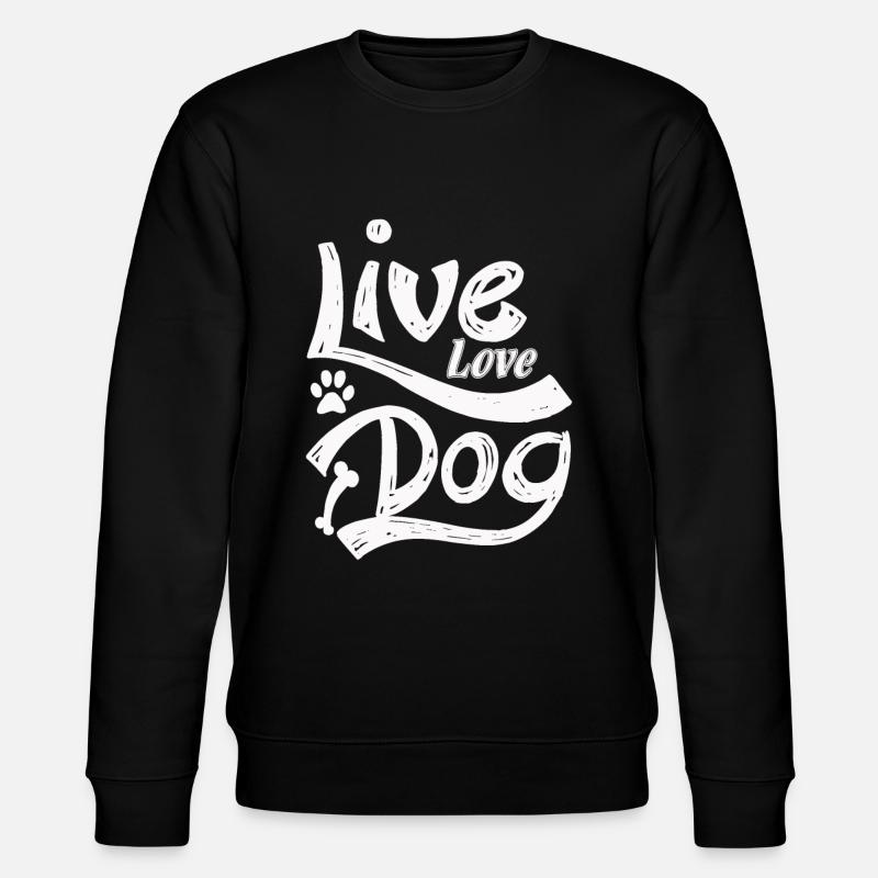 Leben Liebe Hunde - Stanley/Stella Unisex Bio-Sweatshirt CHANGER  - Schwarz