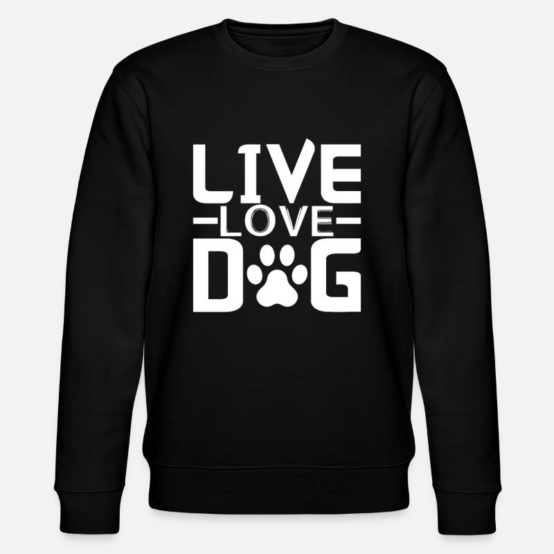 Leben Liebe Hunde - Stanley/Stella Unisex Bio-Sweatshirt CHANGER  - Schwarz