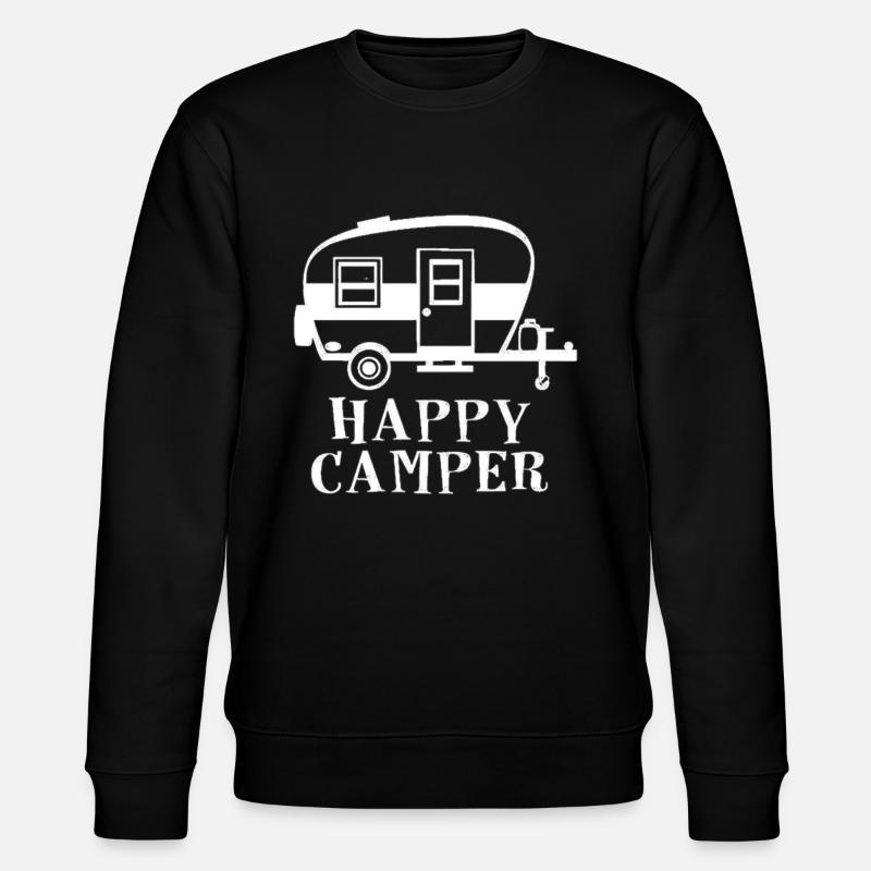 Glückliche Camper Urlaub - Stanley/Stella Unisex Bio-Sweatshirt CHANGER - Schwarz