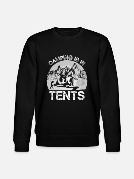 Zelten ist Zelten Wandershirt - Stanley/Stella Unisex Bio-Sweatshirt CHANGER - Schwarz