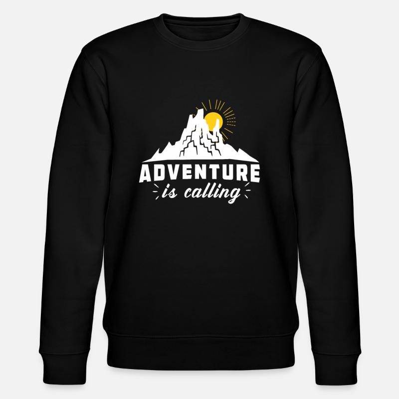 The adventure is calling - Stanley/Stella CHANGER Unisex Organic Sweatshirt - black
