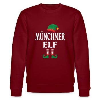 Münchner Elf - Stanley/Stella Unisex Bio-Sweatshirt CHANGER  - Burgunderrot - Vorne - Nik (191cm) & Marisol (170cm)