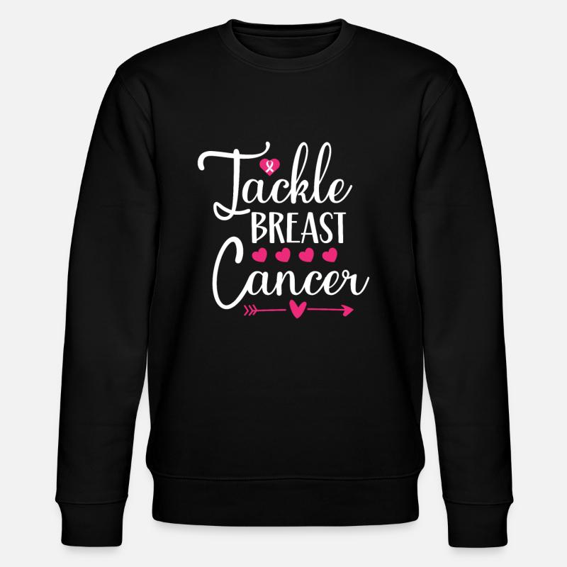 Brustkrebs bekämpfen - Stanley/Stella Unisex Bio-Sweatshirt CHANGER  - Schwarz