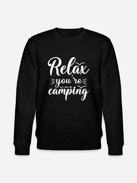 Relax, on the campsite hiking shirt - Stanley/Stella CHANGER Unisex Organic Sweatshirt - black
