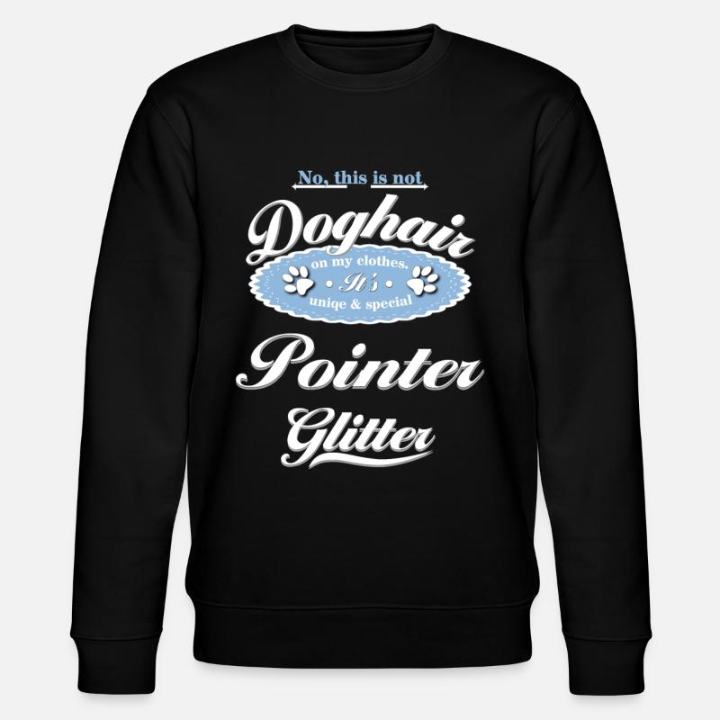 Dog Glitter Pointer - Stanley/Stella CHANGER Unisex Organic Sweatshirt - black